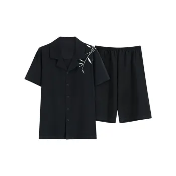 Qiao Ni Tong Pajama Set Men's Black