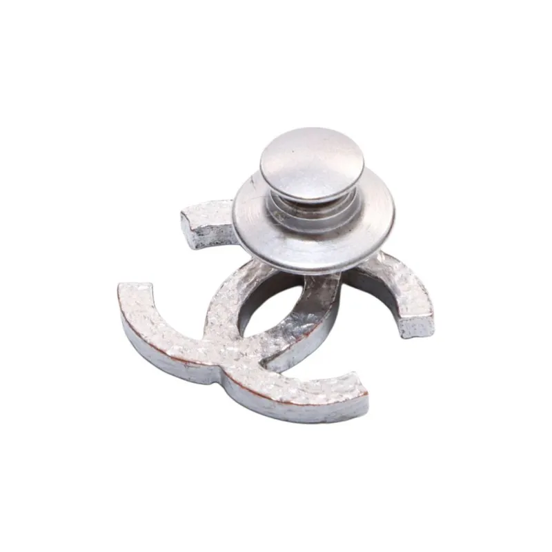 CHANEL 2000 Cc Rhinestone-embellished Pin-1