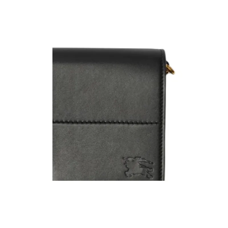 Burberry Cow Leather Wallet Women's Black-3