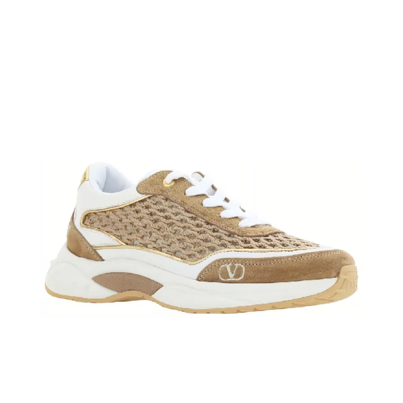 Valentino Low Top Casual Shoes Women's Brown-3