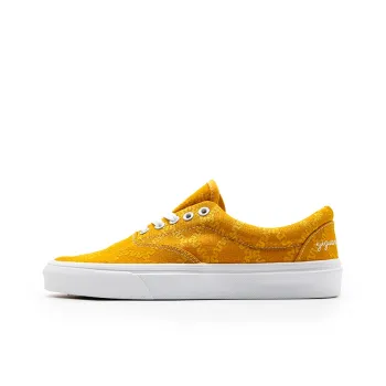 I'm Shopping Dunhuang Embroidery Anti-Slip Wear-Resistant Breathable Lightweight Low-Top Canvas Shoes Unisex Yellow