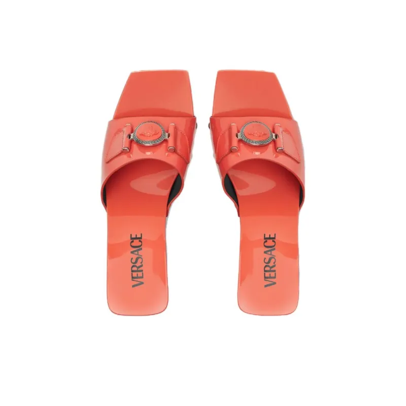 FANSIZHE Slide Slippers 6cm Women's Red-3
