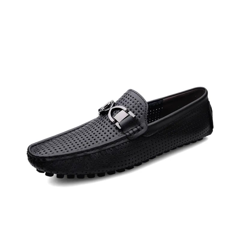Abango Gommino Loafers Unisex White/Black/Yellow-7