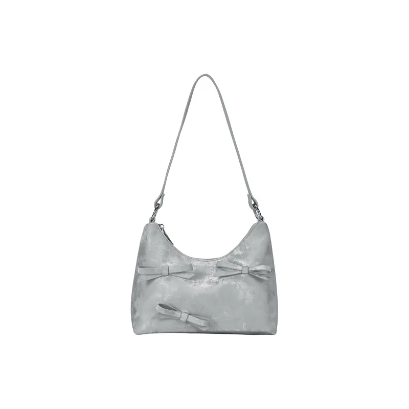 CORALDAISY Synthetic Leather Shoulder Bag Crossbody Bag Handbag Shoulder Bag Women's Silver Gray-1