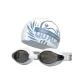 146 White Swim Goggles+003 White Silicone Swimming Cap