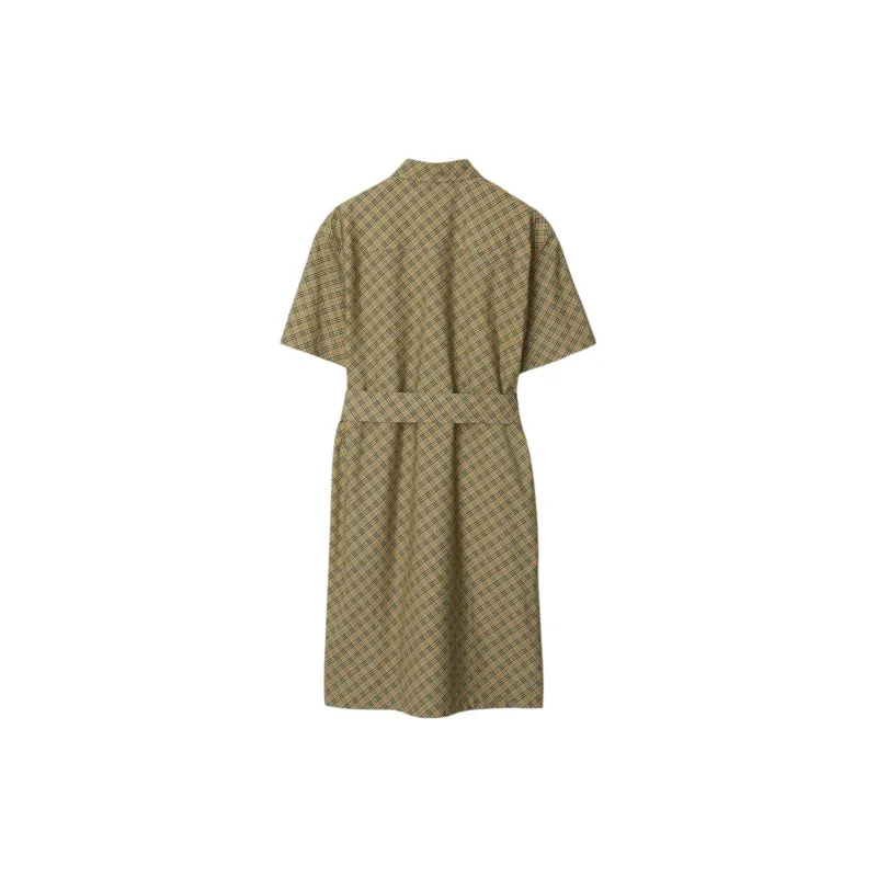 Burberry Checked Cotton Shirtdress-1