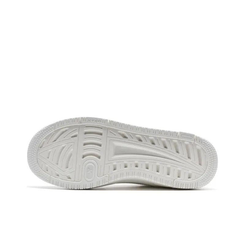 XTEP Durable Breathable Low-Top Skateboard Shoes Women's Sail White-5