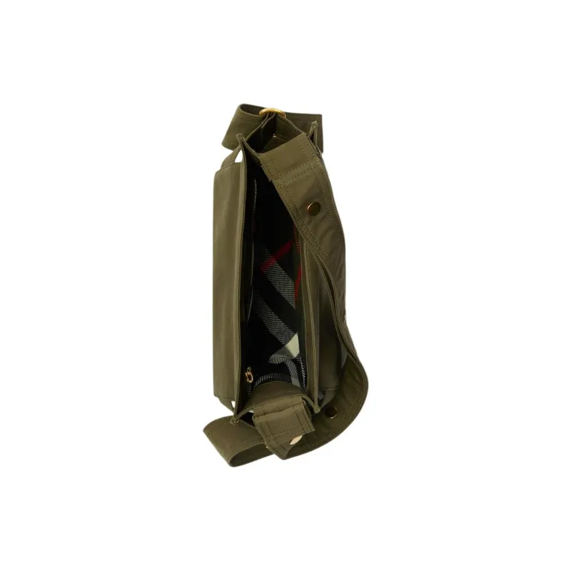 Burberry Polyester With Cotton One Shoulder Handbag, Crossbody Bag Trumpets Men's Army Green-3