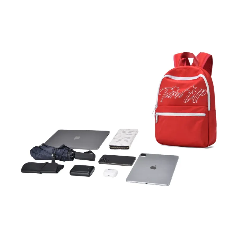 TURN UP Water repellent Polyester Backpack Regular Unisex Youth Red-4