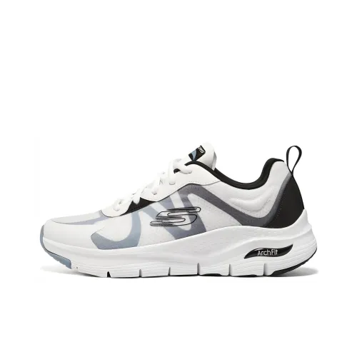 Skechers Arch Fit Series Running Shoes Men Low-Top White/Black/Grey