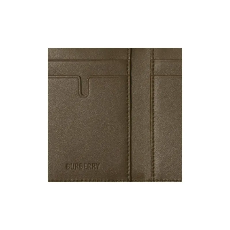 Burberry Calfskin Card Holder Unisex Army Green-3
