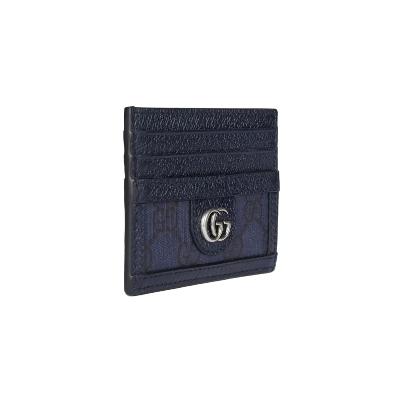 GUCCI Ophidia Supreme Canvas Card Holder Men's Blue-1