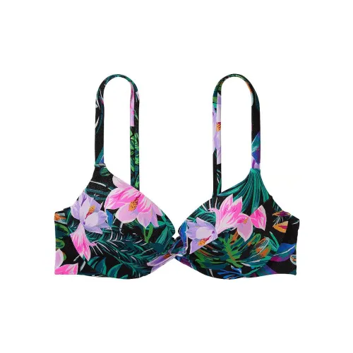 Victoria's Secret Bikinis Women's Black Tropical/Black Print