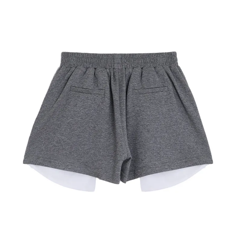 MUKOK Casual Shorts Women's Elegant Gray-1
