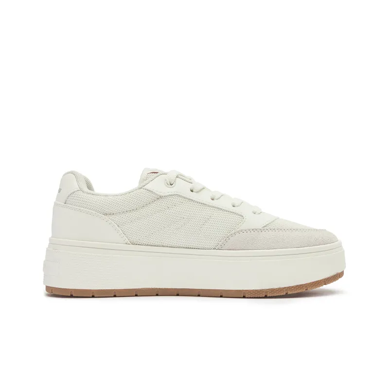 QIAODAN Moon White 1.0 Skateboard Shoes Women's Low Top Ivory-1