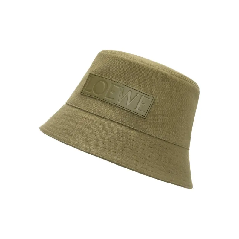 LOEWE Canvas Bucket Hats Unisex Green-1