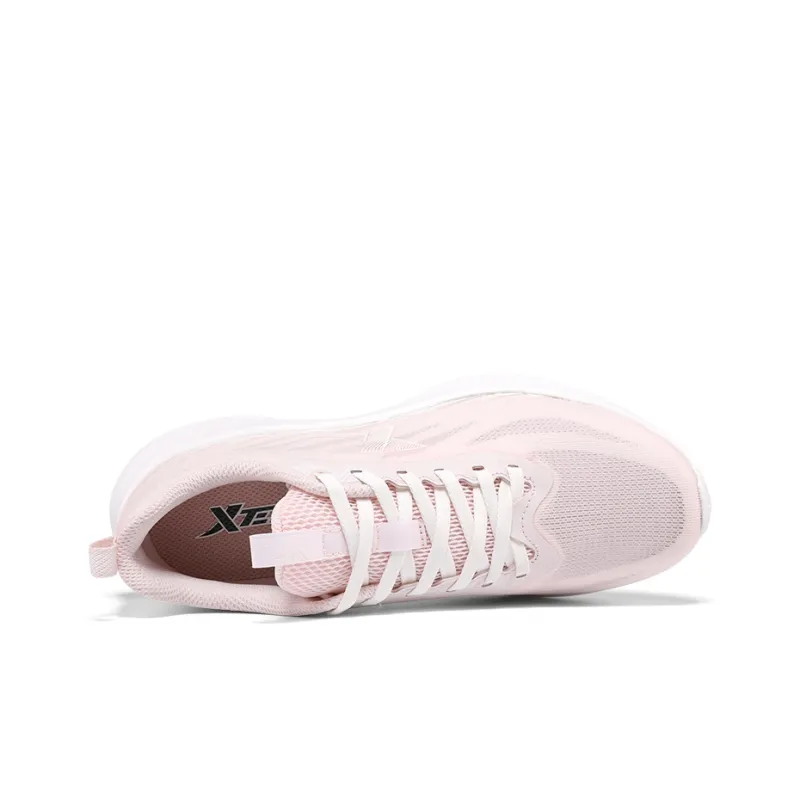 XTEP Cushioning And Breathable Low Top Running Shoes Women's Pink White-1
