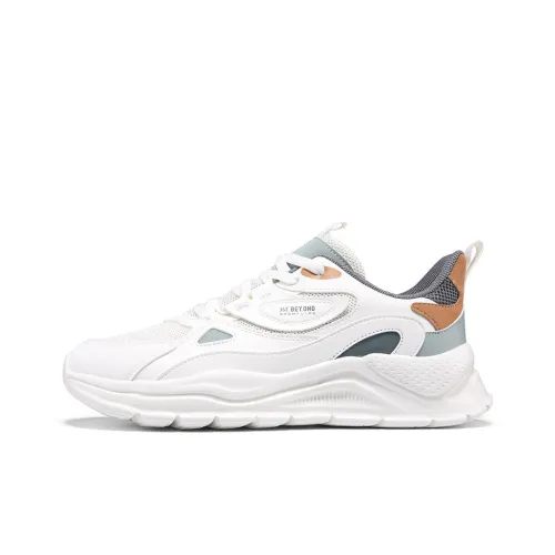 361° Cushioned Wear-Resistant Breathable Low-Top Casual Running Shoes Men's White Green