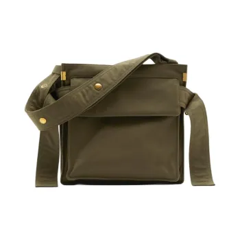 Burberry Polyester With Cotton One Shoulder Handbag, Crossbody Bag Trumpets Men's Army Green