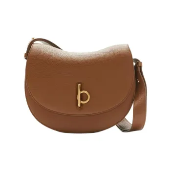 Burberry Rocking Horse Grained Calfskin Portable Crossbody Bag Shoulder Bag Medium Size Women's Light Brown