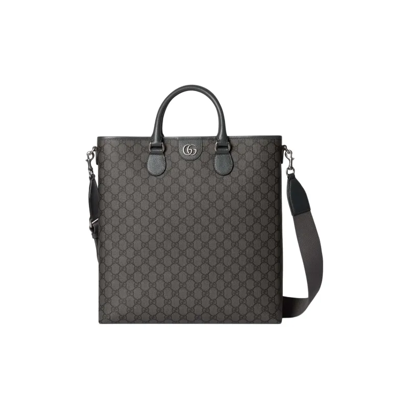 GUCCI Ophidia Supreme Canvas Canvas Bag Shoulder Bag Crossbody Bag Handbag Medium Size Unisex Dark Gray & Black-0