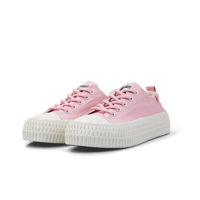 B10CROWN Slip Resistant Breathable Low Top Canvas Shoes Women's Pink-4