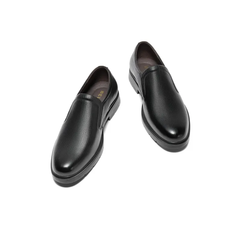 BELLE Men's Casual Shoes Men Low Top Black-2