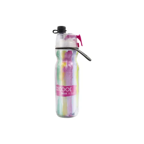 O2COOL Outdoor Water Equipment Water Container 590ml Low Density Polyethylene ABS Resin Watercolor Vertical Stripes