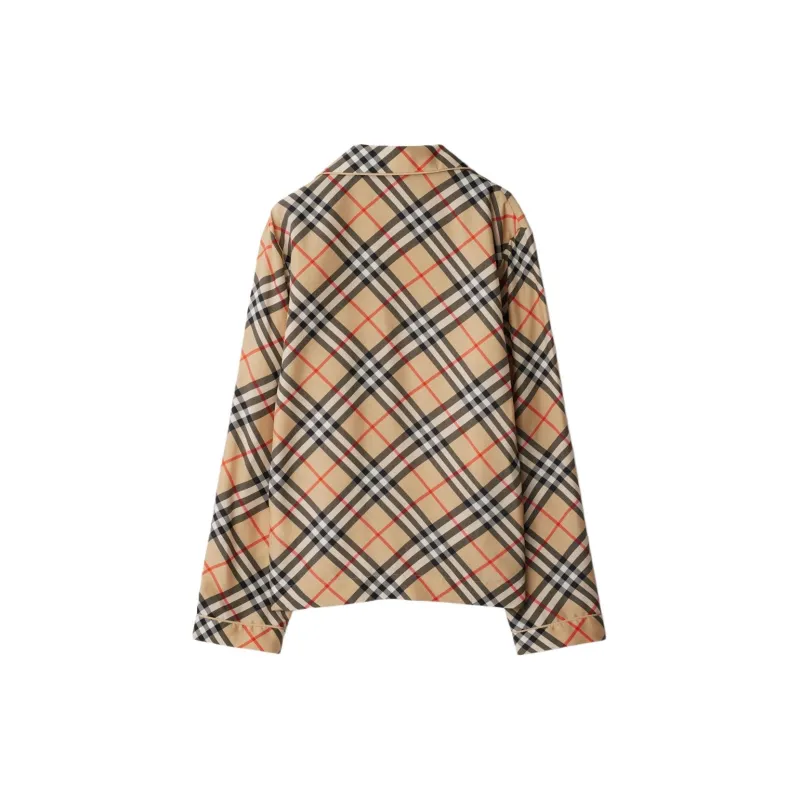 Burberry Vintage Check Printed Buttoned Pajama Top-1