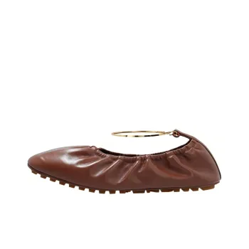 FENDI Ruched Detail Ballerina Flats Women's