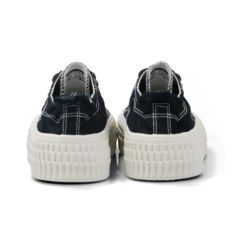 B10CROWN Slip Resistant Breathable Lightweight Low Top Canvas Shoes Women's Black-5