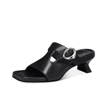 JESSICA SOPHIA Slip Resistant Abrasion Resistant Slide Slippers Women's Black