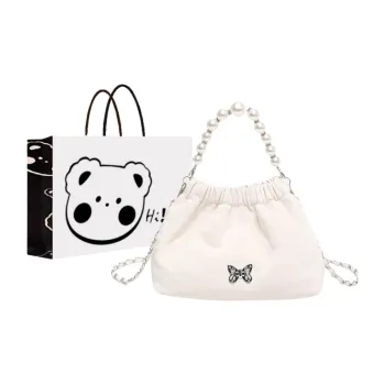 NX DOUGHNUT PU Shoulder Bag, Crossbody Bag, Handbag Women's Black/White/Pink/Blue/Silver