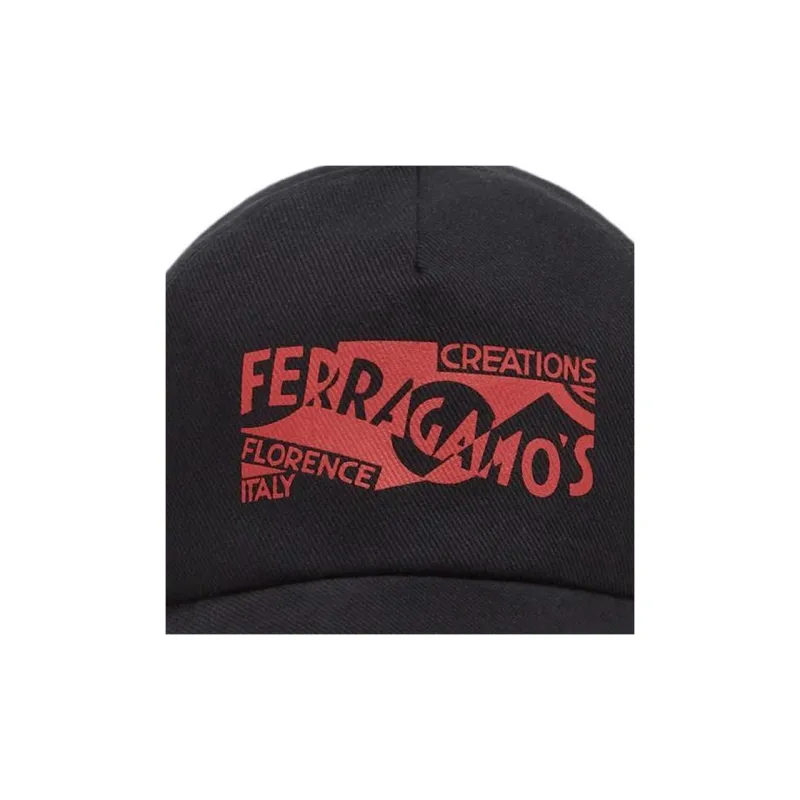Ferragamo Venna Logo print Baseball Cap-2