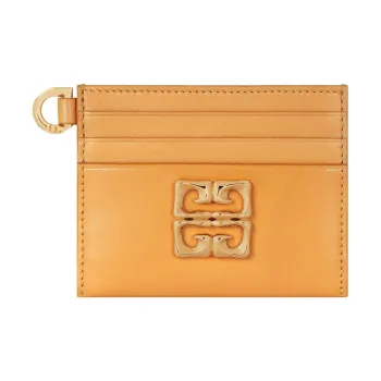 Givenchy 4G Calfskin Card Holder Women's Blush Orange