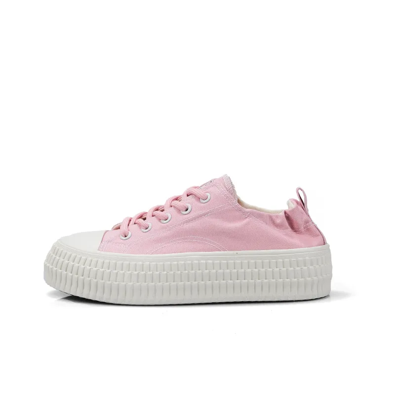B10CROWN Slip Resistant Breathable Low Top Canvas Shoes Women's Pink-0
