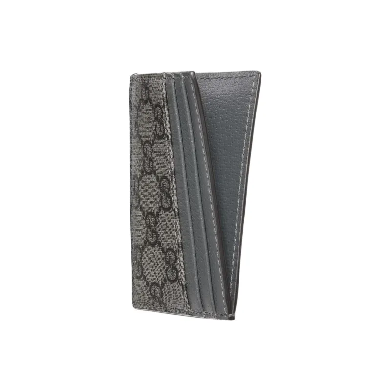 GUCCI Supreme Canvas Wallet Men's Gray-3