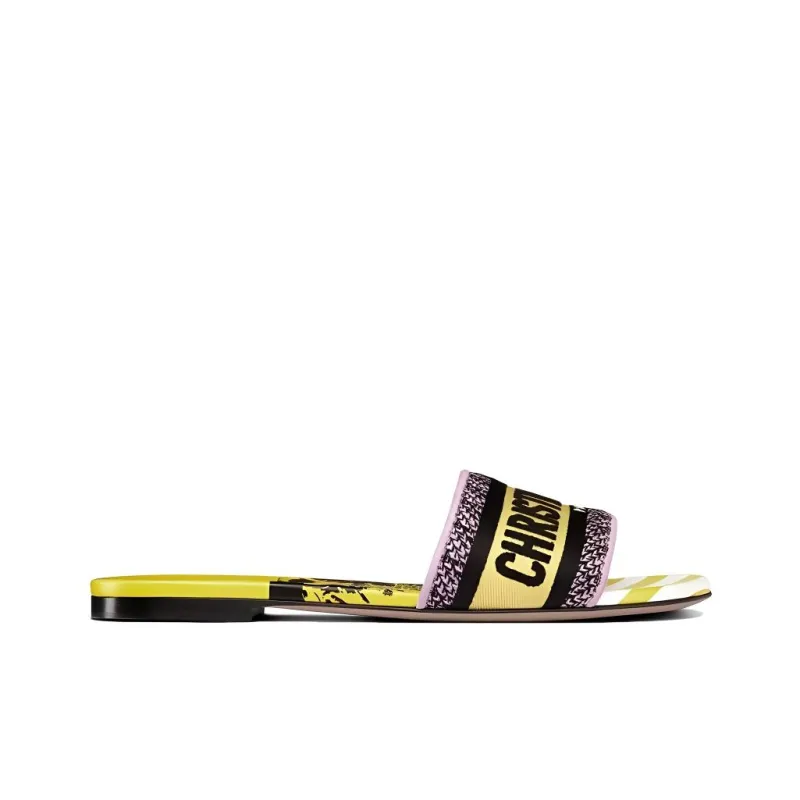 DIOR Dway Slide Slippers Women's Bright Yellow-1