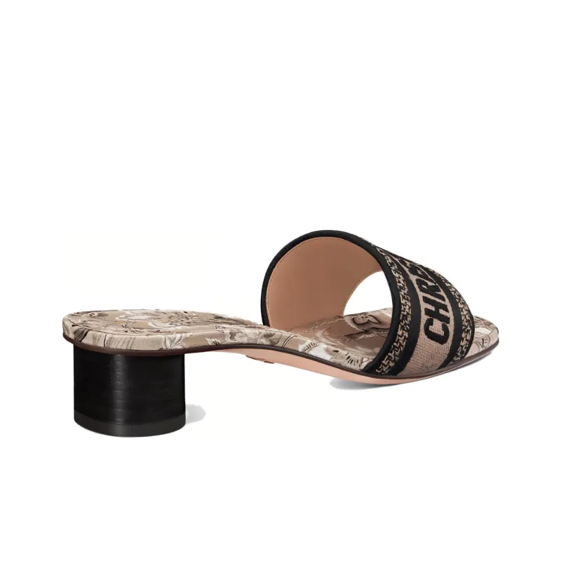 DIOR Dway Rubber Sole Slide Slippers Women's Beige-3