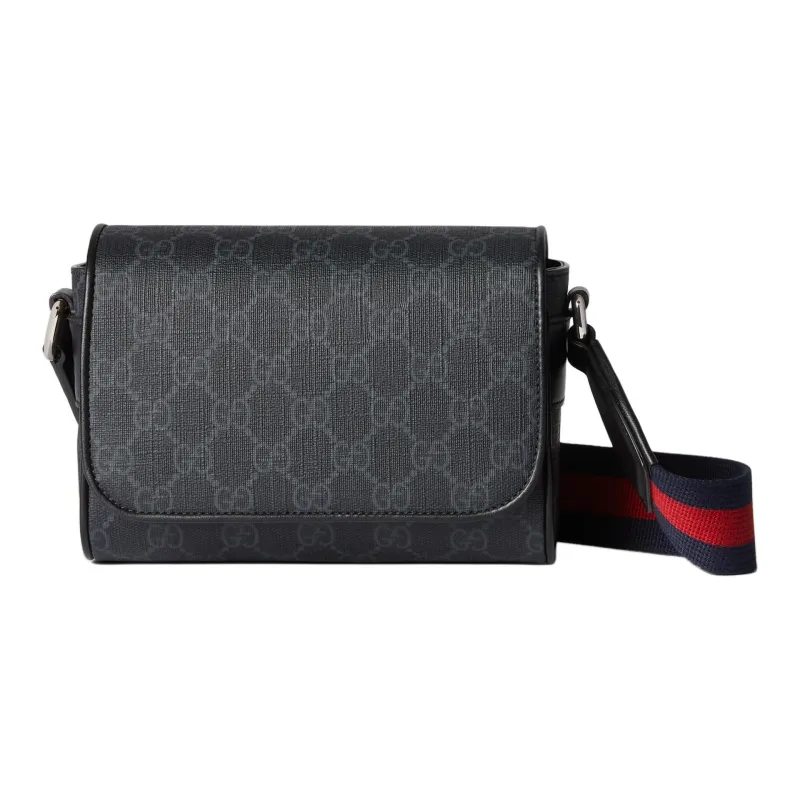 GUCCI Canvas With Leather Canvas Bag, Crossbody Bag, Shoulder Bag Extra Mini Men's Black-0