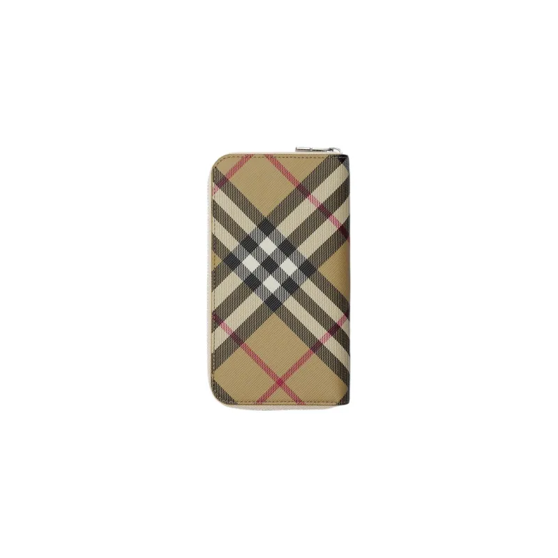 Burberry Polyurethane, Polyester With Cotton Wallet Men's Sand-1