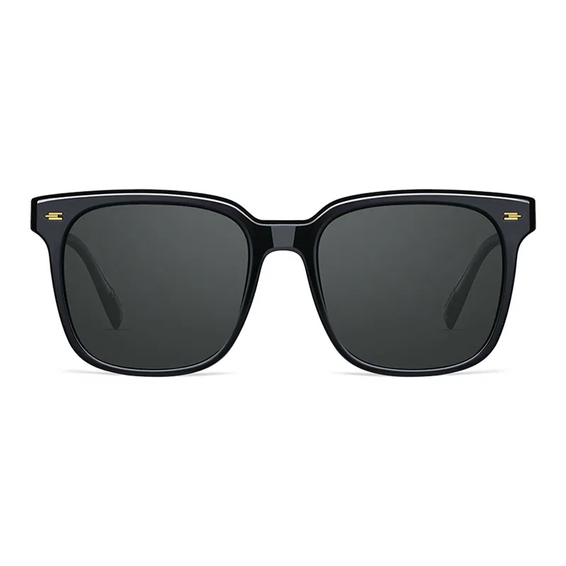 VEGOOS TR/Memory Plastic Square Sunglasses Unisex Black Frame-26