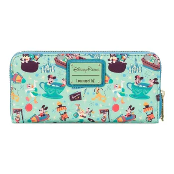 Disney Loungefly Collaboration Artificial Leather Wallet Unisex Blue