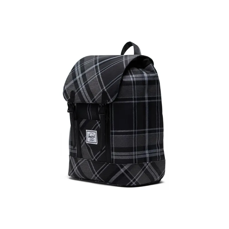 Herschel Polyester Backpack Regular Unisex Black Gray Multicolor Plaid-2