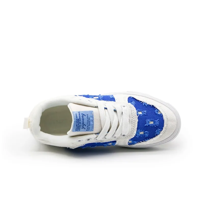 I'm Shopping Starry Fantasy Realm Anti Slip Wear Resistant Breathable Lightweight Low Top Skateboard Shoes Unisex Blue-6