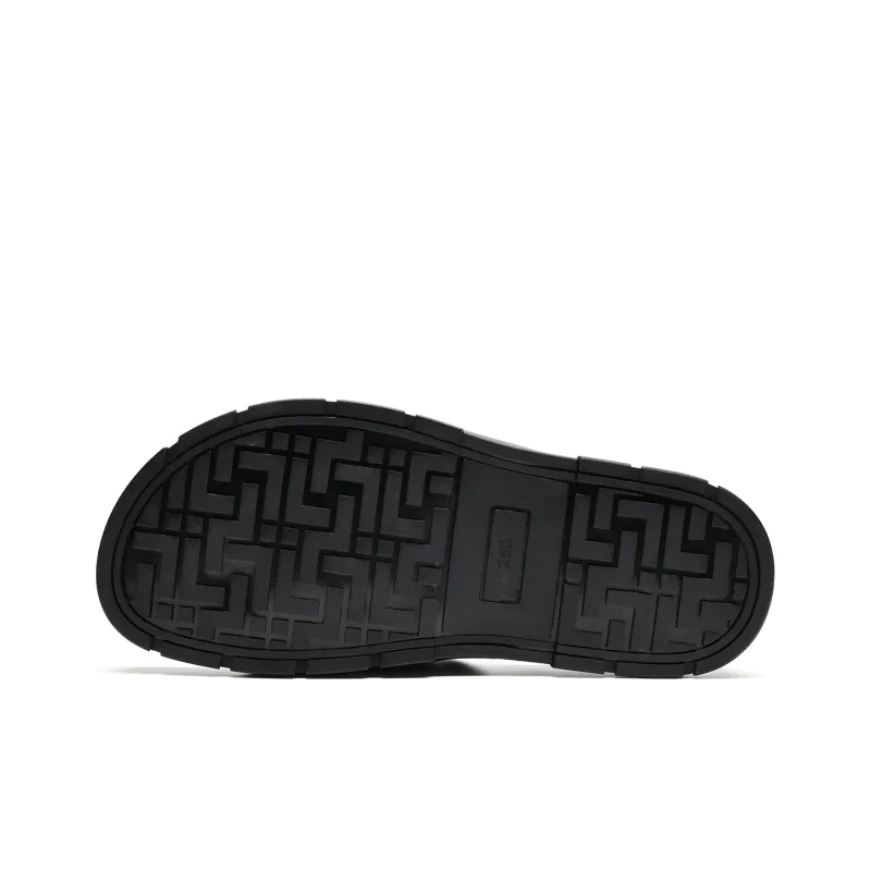 TRUMPPIPE Abrasion Resistant Slide Slippers Men's Black Green-4