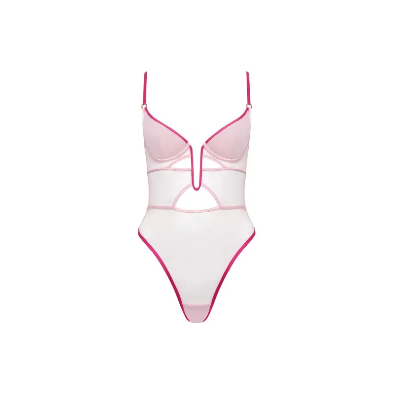 Victoria's Secret PINK BLUEBELLA Joni Wired Bodysuit / FPP Jumpsuit Women's Pink-0