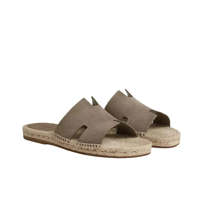 HERMES Antigua Slide Slippers Men's Umber-2