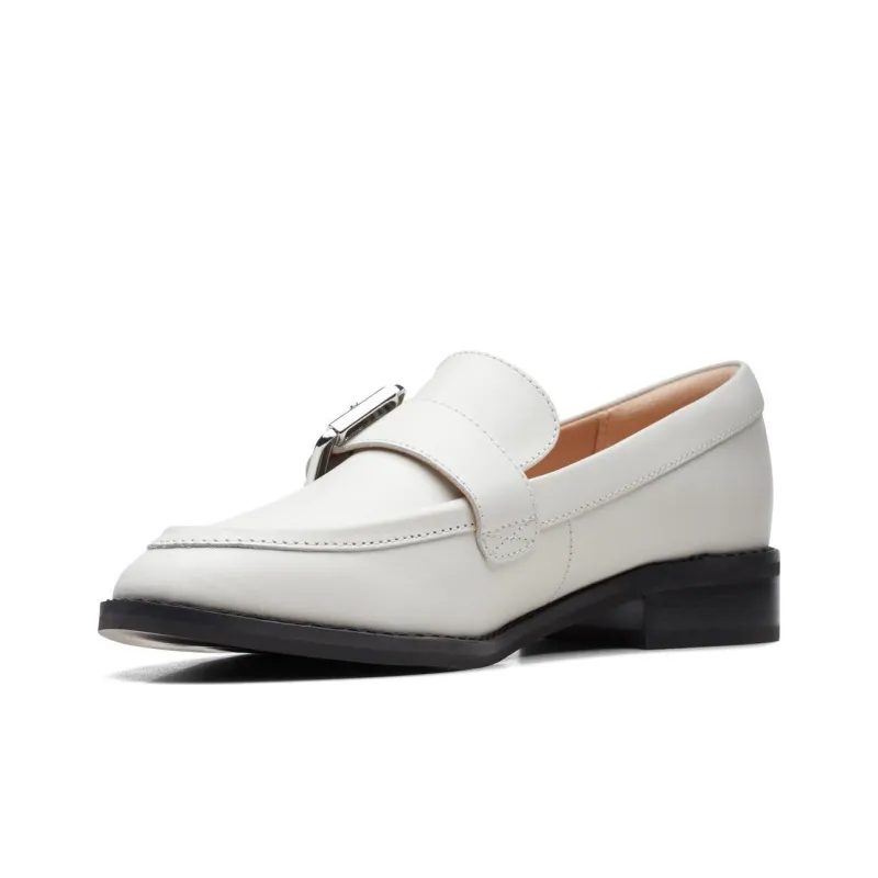 Clarks Loafers 3cm Women's White-2