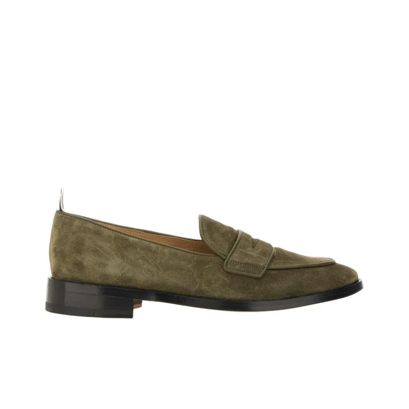 THOM BROWNE Rwb Striped Varsity Penny Loafers-1